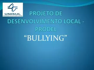 projeto de desenvolvimento local prodel