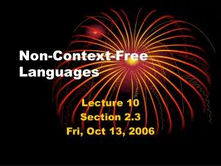 Non-Context-Free Languages