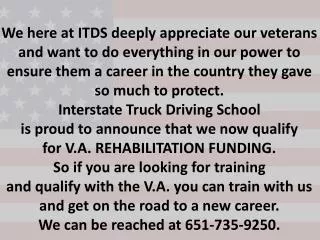 We here at ITDS deeply appreciate our veterans and want to do everything in our power to