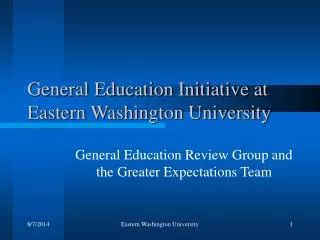 General Education Initiative at Eastern Washington University