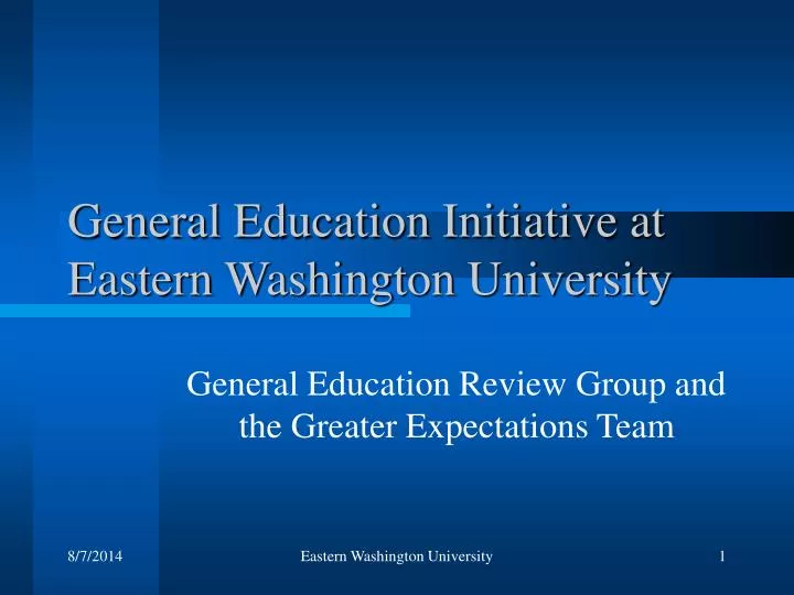 general education initiative at eastern washington university