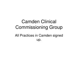 Camden Clinical Commissioning Group