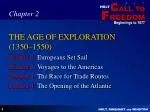 THE AGE OF EXPLORATION (1350–1550) - slide 1