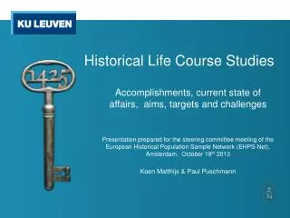 Historical Life Course Studies