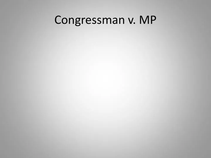 congressman v mp