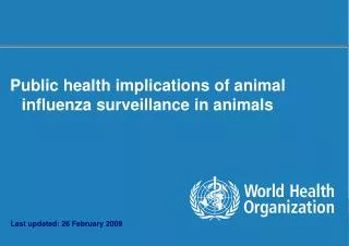 Public health implications of animal influenza surveillance in animals