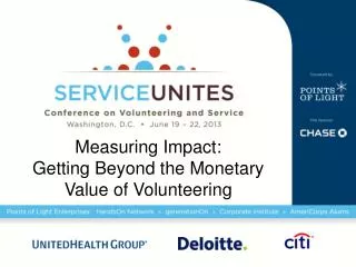 Measuring Impact: Getting Beyond the Monetary Value of Volunteering
