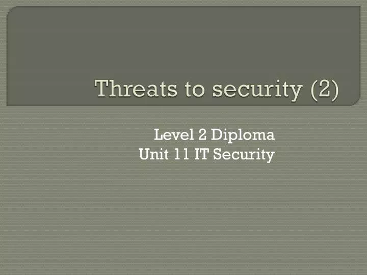 threats to security 2