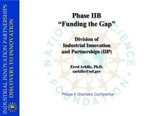 Phase II Grantees Conference