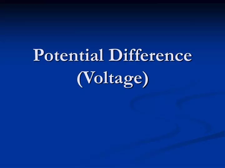 potential difference voltage