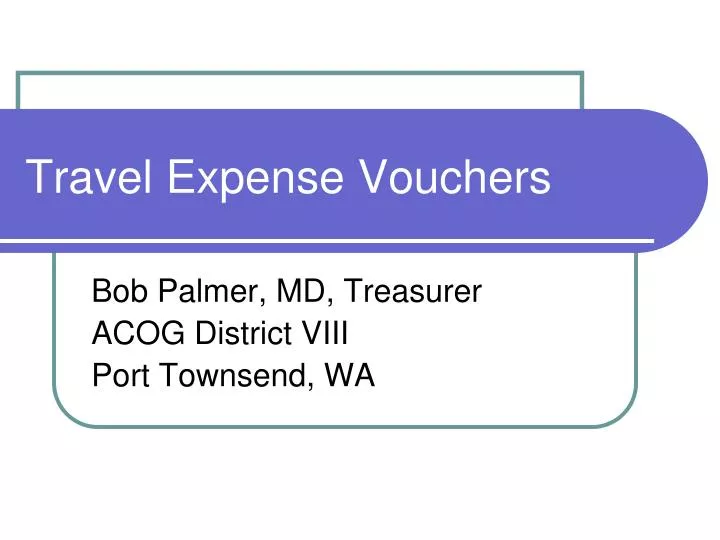 travel expense vouchers