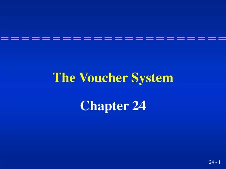 the voucher system