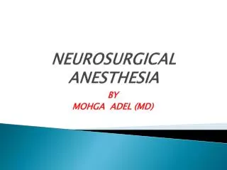 neurosurgical anesthesia