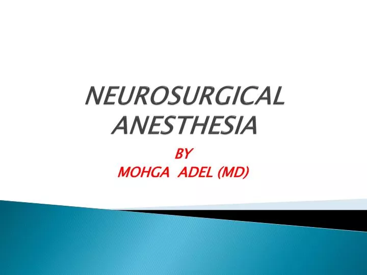 neurosurgical anesthesia