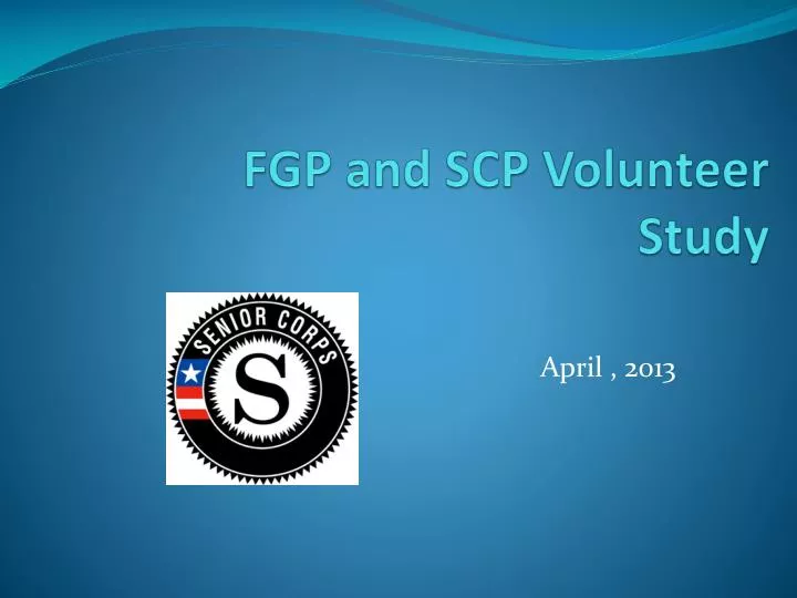 fgp and scp volunteer study
