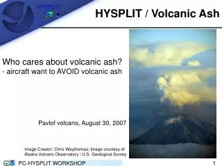 HYSPLIT / Volcanic Ash