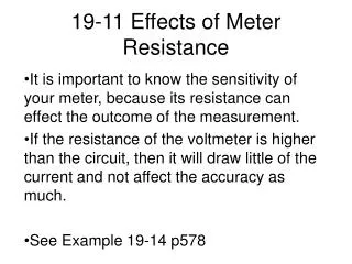 19-11 Effects of Meter Resistance