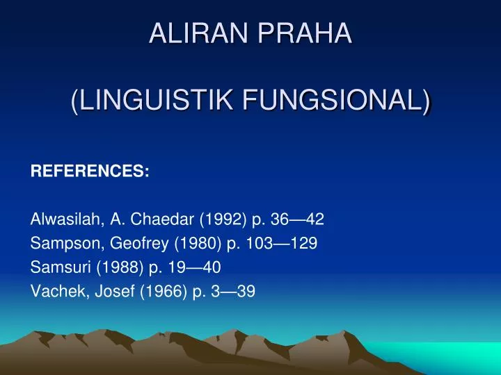 aliran praha linguistik fungsional