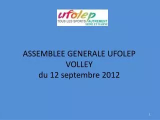 assemblee generale ufolep volley du 12 septembre 2012