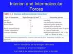 Interion and Intermolecular Forces - slide 1