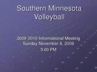 Southern Minnesota Volleyball