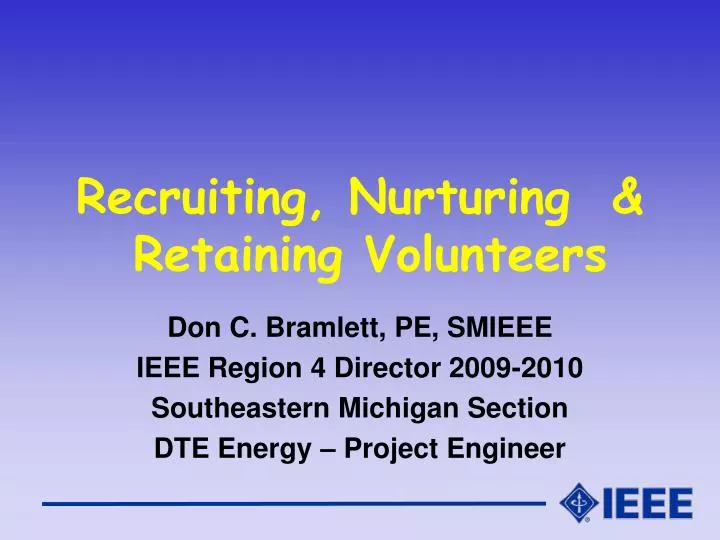 recruiting nurturing retaining volunteers