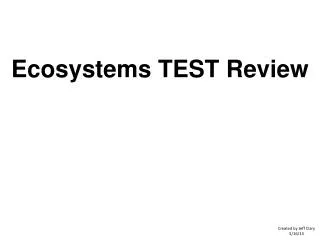 Ecosystems TEST Review