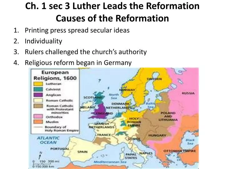 ch 1 sec 3 luther leads the reformation causes of the reformation