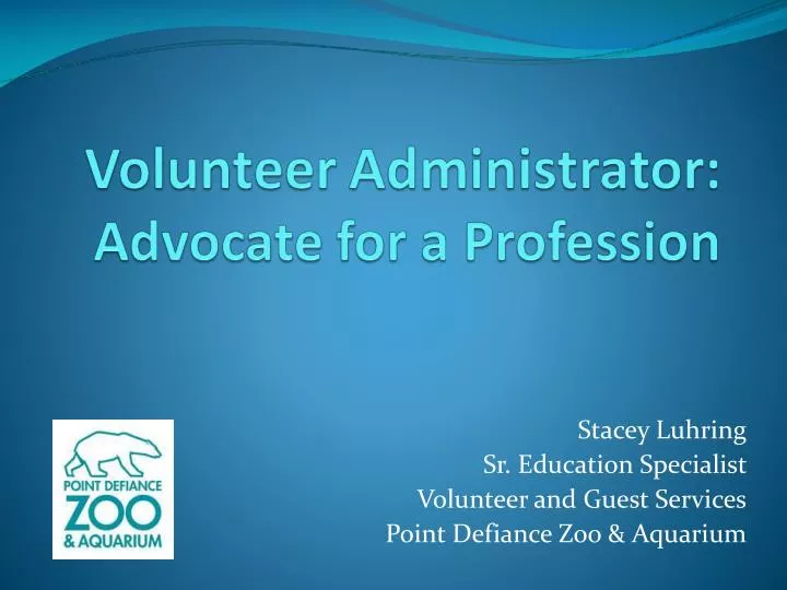 stacey luhring sr education specialist volunteer and guest services point defiance zoo aquarium