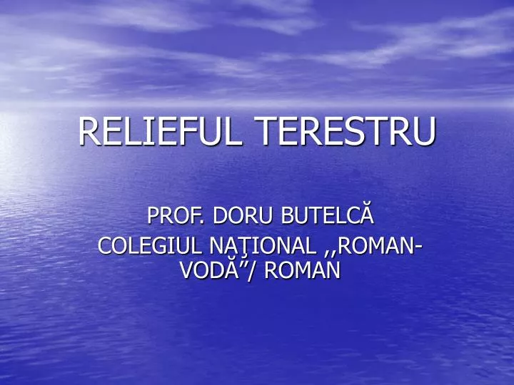 relieful terestru