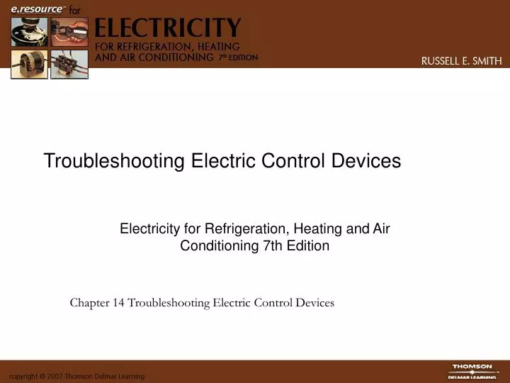 troubleshooting electric control devices
