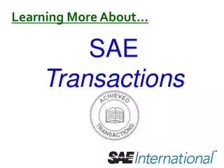 SAE Transactions