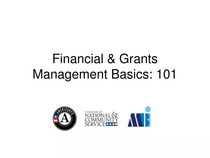 financial grants management basics 101
