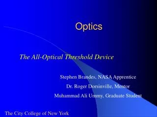 Optics