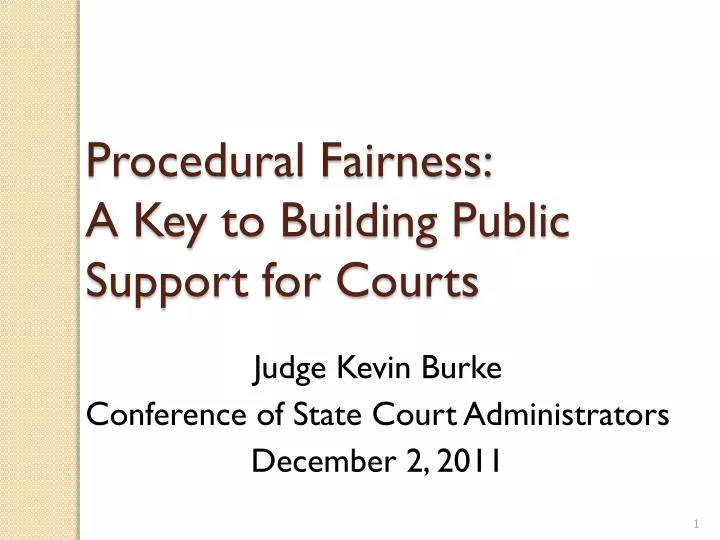 procedural fairness a key to building public support for courts