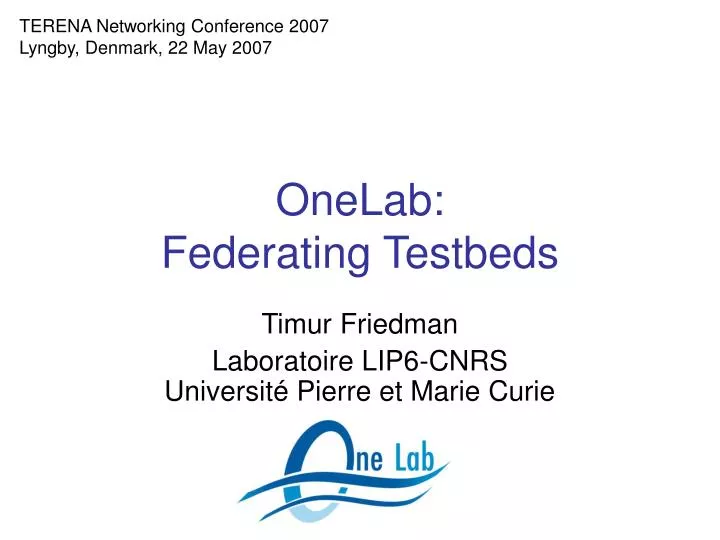 onelab federating testbeds