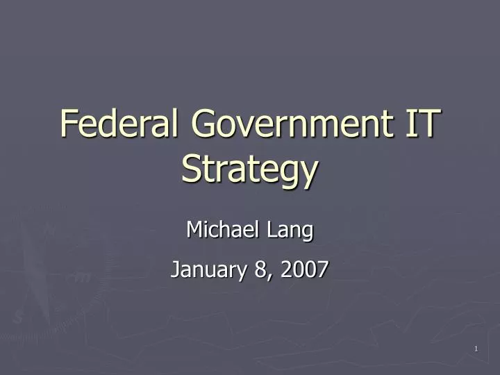 federal government it strategy