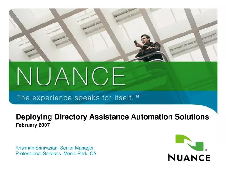 deploying directory assistance automation solutions february 2007