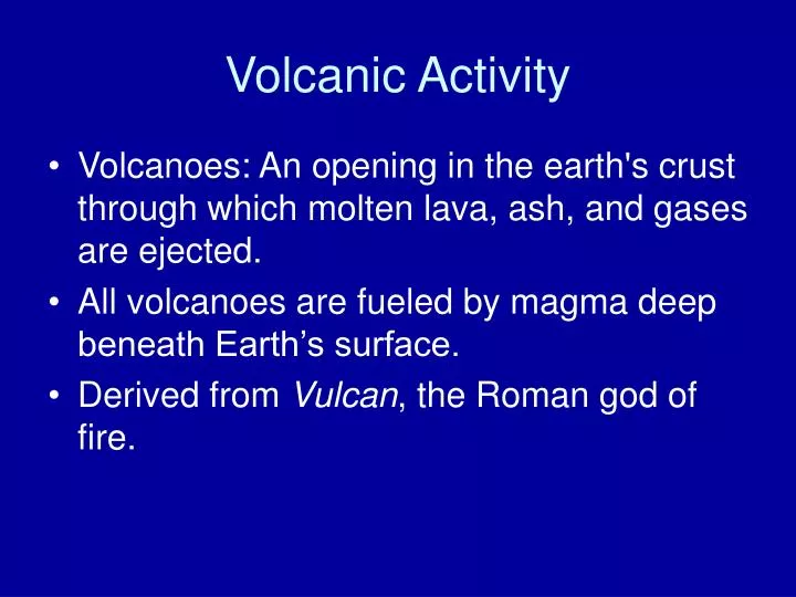 volcanic activity