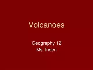 volcanoes