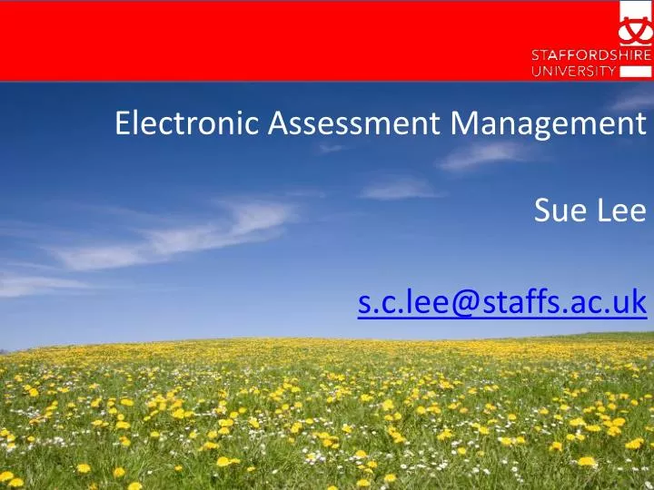 electronic assessment management sue lee