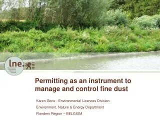 Permitting as an instrument to manage and control fine dust