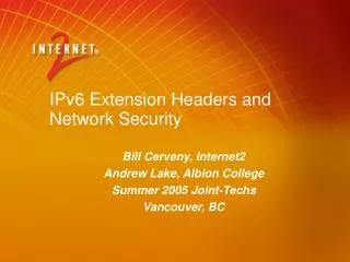IPv6 Extension Headers and Network Security