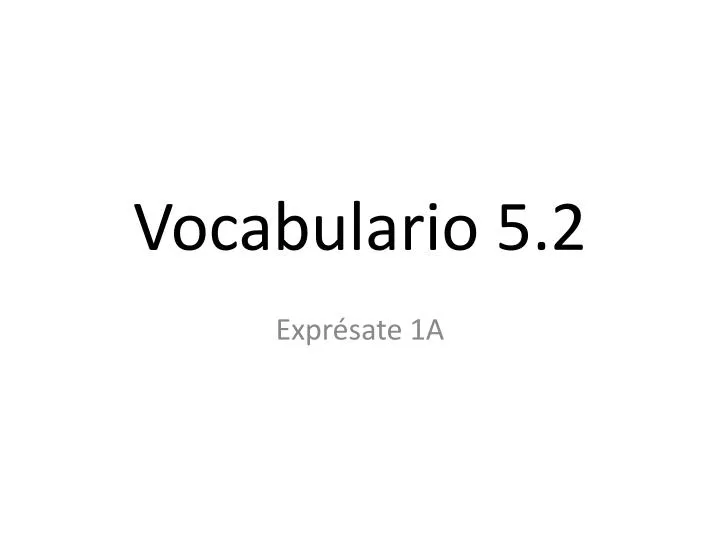vocabulario 5 2