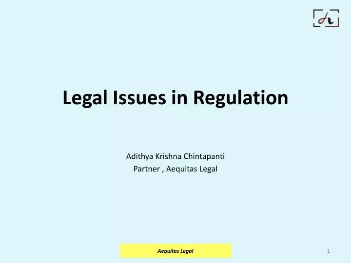 legal issues in regulation