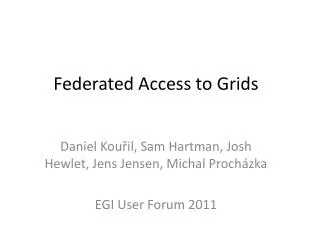 Federated Access to Grids