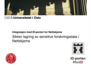 integrasjon med id porten for nettskjema