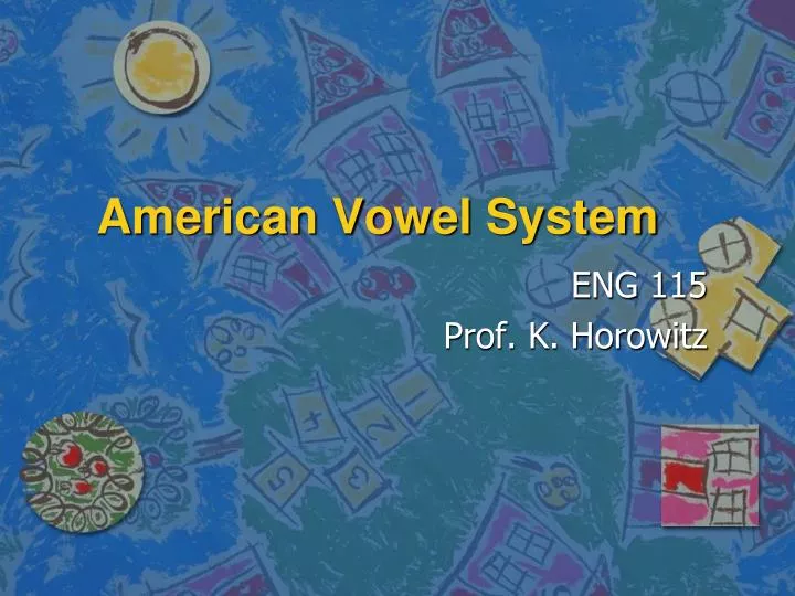 american vowel system