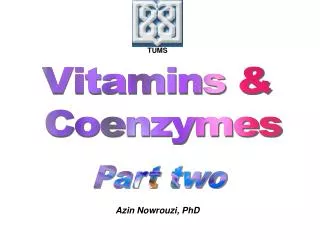 Vitamins &amp; Coenzymes