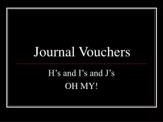 Journal Vouchers